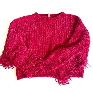 Chelsea & Violet Crop Red Sweater